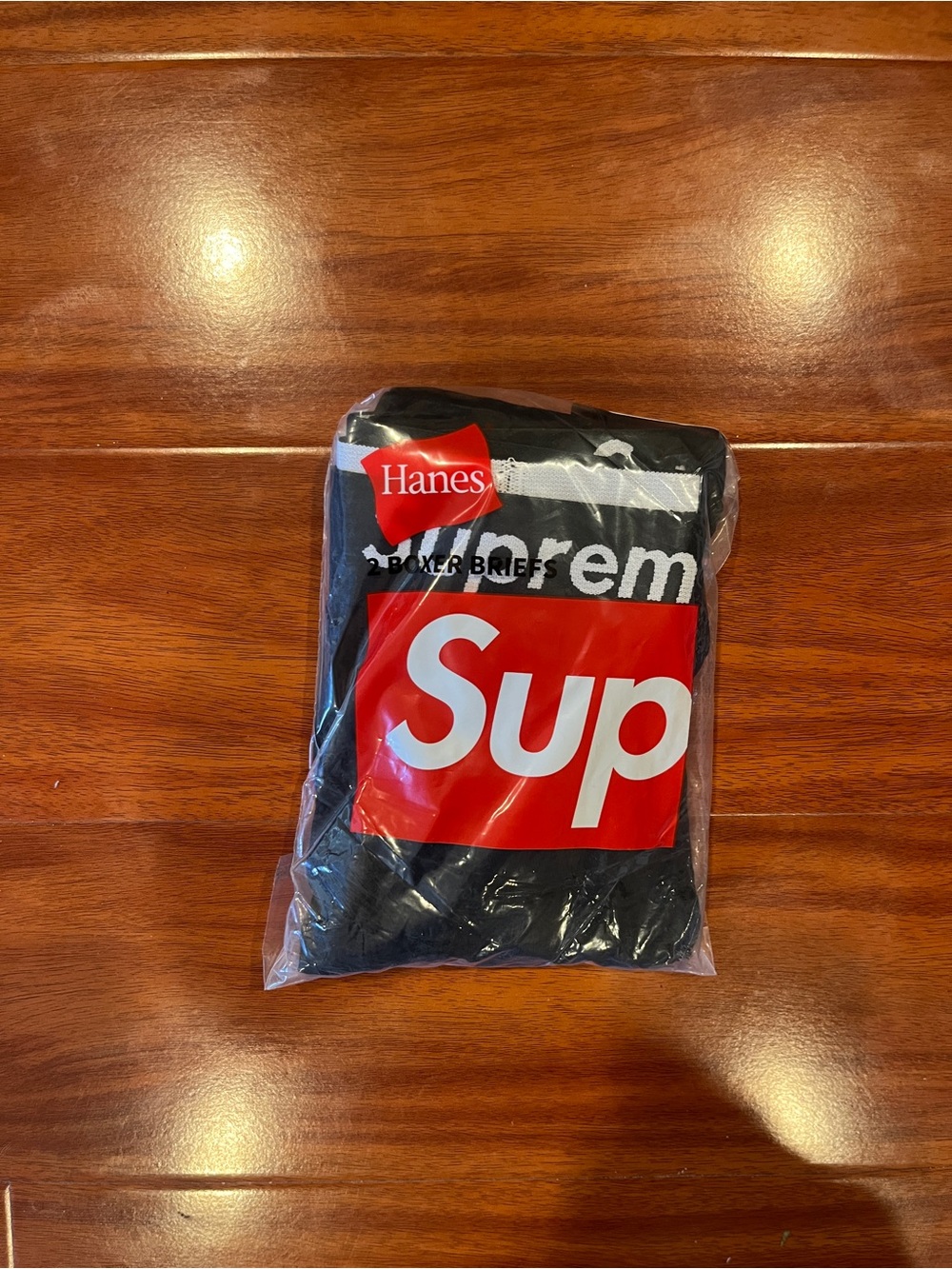 Supreme x Hanes Boxer Briefs Black 2 Pack Brand New - Size Small